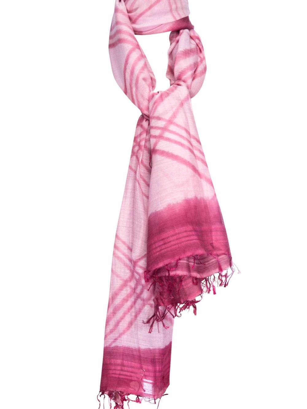 Women's Pink Tie-Dye Scarf - Unbranded